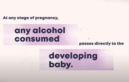 At any stage of pregnancy any alcohol consumed passes directly to the developing baby