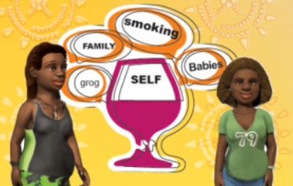 Yarning about alcohol, pregnancy and smoking and its adverse effect on developing baby